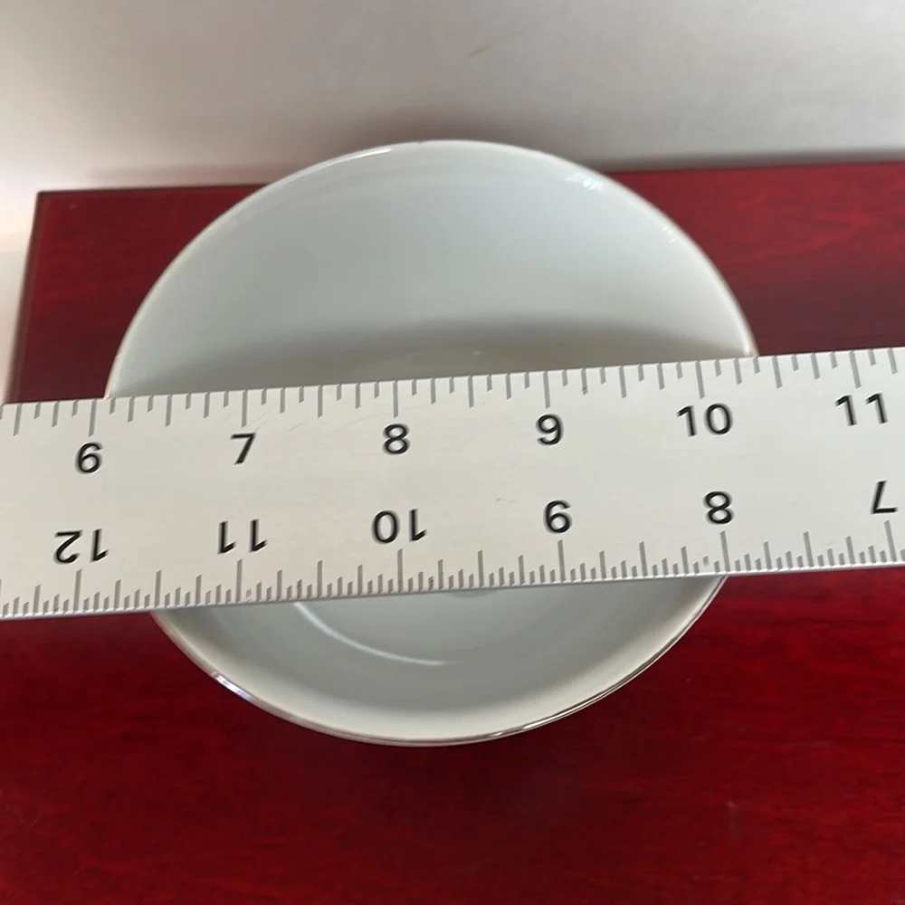 Asian porcelain rice bowl platinum edge